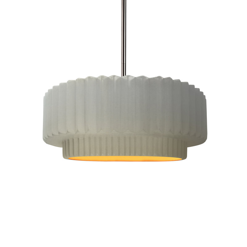 Luminaire suspendu tambour 1 lumière Gela