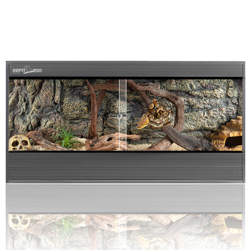 Terrarium pour reptiles avec porte coulissante en verre de 47 x 17 x 18 po Reptizoo