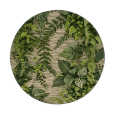 Tapis d'intérieur et d'extérieur vert Nature