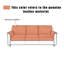 Causeuse-coussin standard en cuir véritable brun