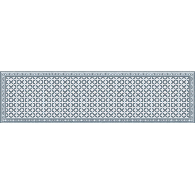 Emelye Vinyl Machine Printed Area Rug, Rectangle 2'7.5" x 9'10.1"