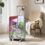 20 "/ 24" / 28 "3 pièces / ensemble de valise à roulettes en PC, valise de transport, avec motif imprimé et serrure à combinaison (tour à café et fer)