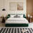 66" Queen Pull Out Sofa Bed, 3-in-1 Convertible Sleeper Sofa Multi-Functional Velvet Loveseat Bed-1870766263