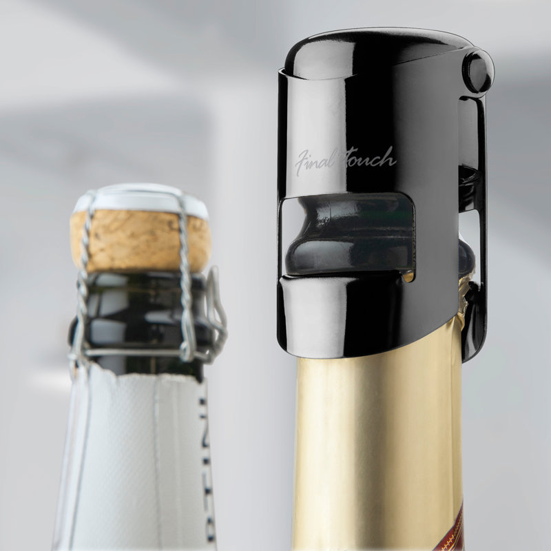 Stainless Steel Bottle Stopper,  Black Chrome