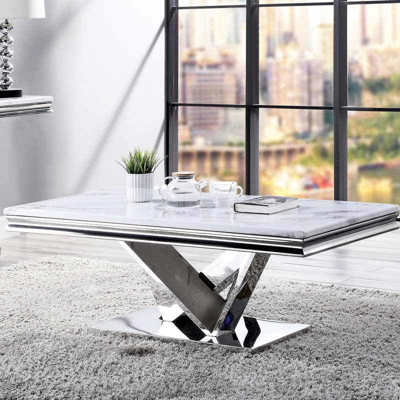 Table basse l 50,6 po Glam, chrome