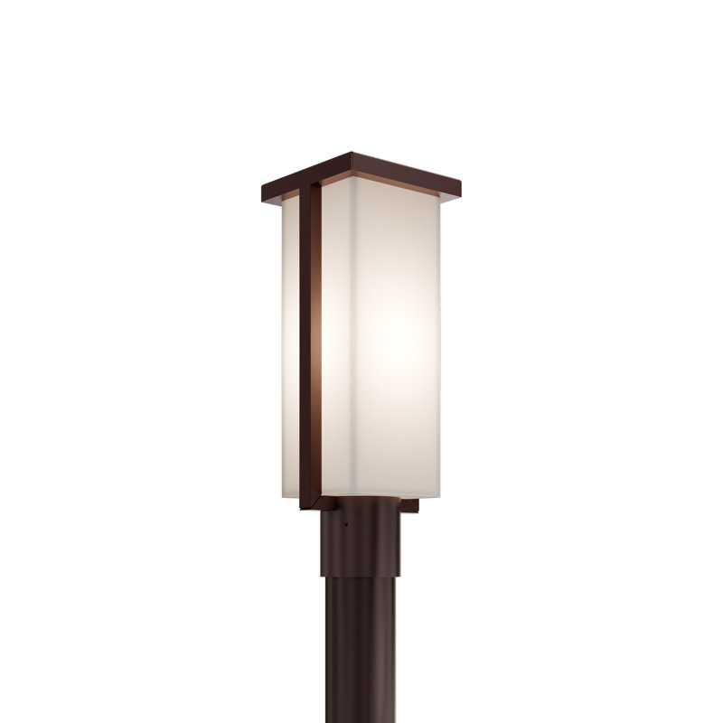 Ledge Dimmable 3500K LED Outdoor Post Light With Color Temperature Adjustability Switch (2700K/3000K/3500K), Bronze