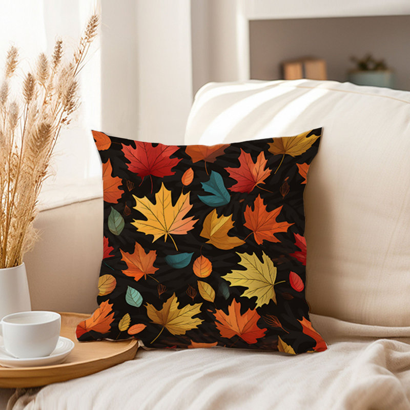 Holiday Fall Thanksgiving Pattern IV Leaves, 16"H x 16"W
