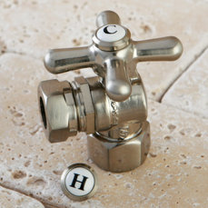 Kingston Brass Vintage 1/2-Inch FIP x 1/2 or 7/16-Inch Slip Joint Quarter-Turn Angle Stop Valve, Polished Chrome