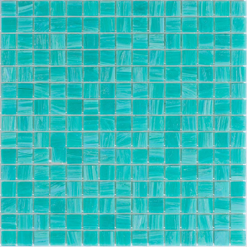 Celestial 0.8" x 0.8" Glass Grid Mosaic Wall & Floor Tile , Persian Green