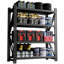Étagères de garage robustes et réglables en métal, étagère de rangement industrielle 4000LBS (H 69 po x l 59 po x P 23,6 po), noir-129674417