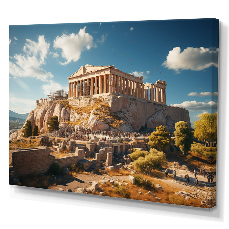 " Greece Acropolis Majesty ", Toile tendue, H 30 po x l 40 po