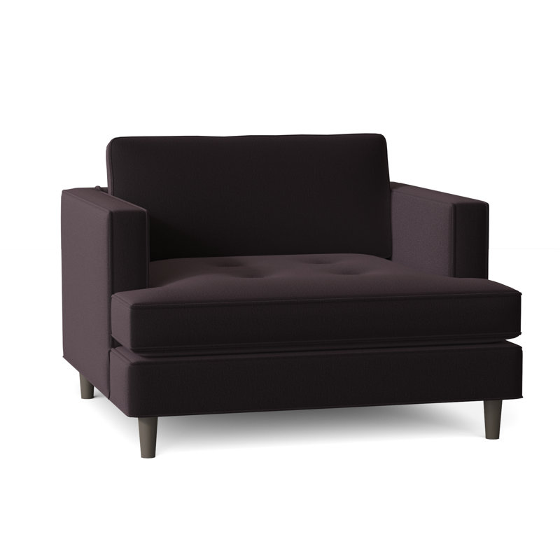 Upholstered Armchair, Bella Aubergine Performance Velvet