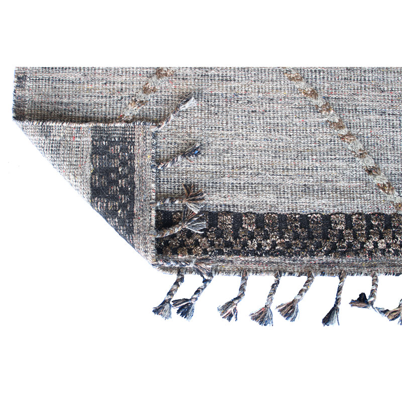 Moroccan Hand Knotted Area Rug, Rectangle 6' x 9'