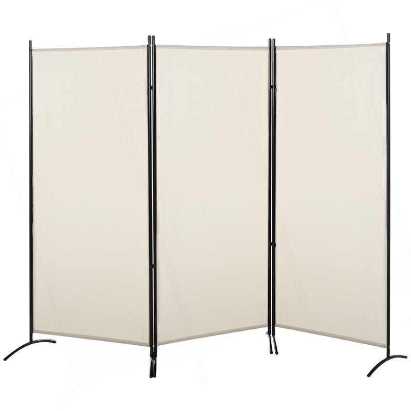Paravent à 3 panneaux pour la maison HOMcom, 6 pi, beige