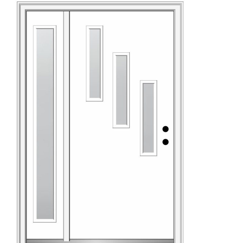 Portes d'entrée pré-suspendues avec projecteur Spotlight, Gauche, 53 po x 81,75 po