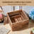 6 Pack Timber Display Risers, 5-10 inch Square Cake Stands for Wedding, Party, Dining Decor, Rustic Timber Crates
