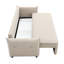 Canapé-lit escamotable beige avec espace de rangement - 4 coussins assortis pour plus de confort Espace dissimulé et coussins amovibles: l 89,44 po x H 36,7 po x P 32,03 po, 2 sièges, rembourrage en mousse