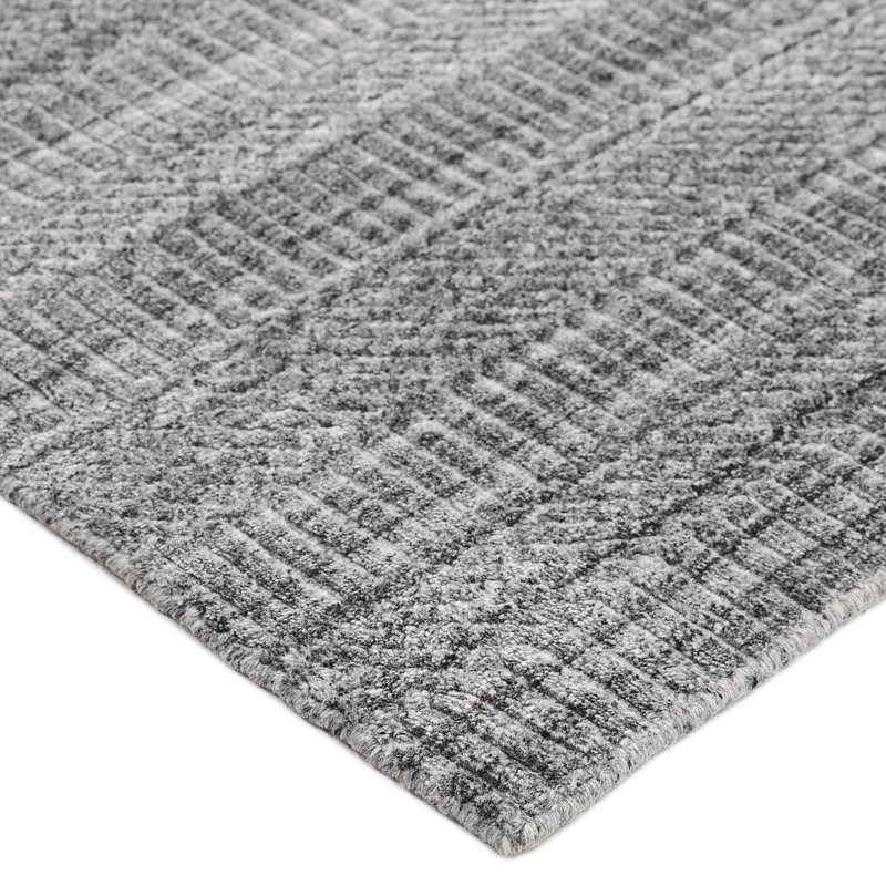 Sanam Striped Area Rug in Gray, Rectangle 5' x 8'