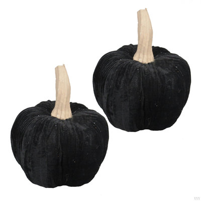 9,5 "citrouille de velours noir grand, pour la décoration d'Halloween des Fêtes