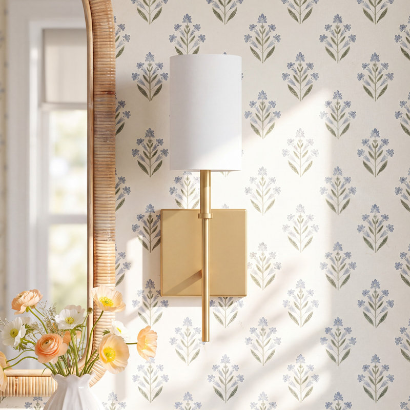 Rowley 1-Light Dimmable Bath Sconce, Satin Brass