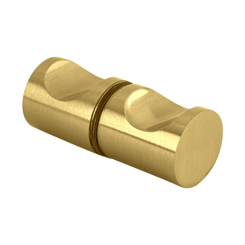 Poignée Brixwell BSK140SB de type dos à dos E 1/4 po à 1/2 po (6 à 12 mm), finition laiton satiné, Laiton satiné