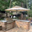 11FT Round Cantilever Umbrella With Lights And Base In Ground,Beige-96664855