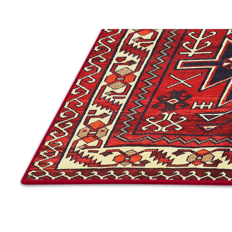 Tapis rouge à motif sud-ouest, Rectangle 5 pi x 8 pi