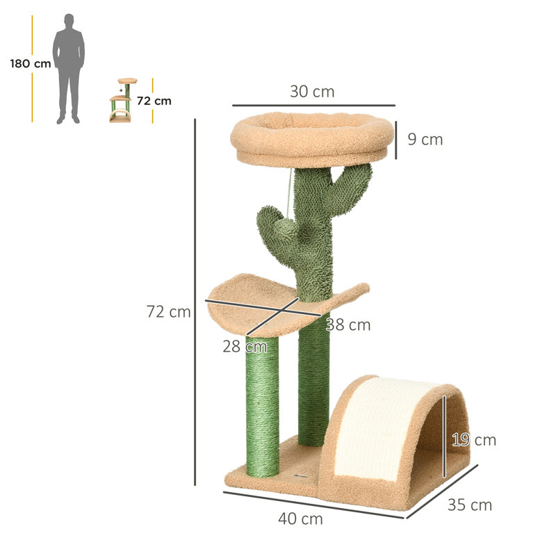 182.88cm H Cat Tree