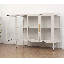 Armoire vitrée 3 portes 35,5 "x47" en acier (crème)