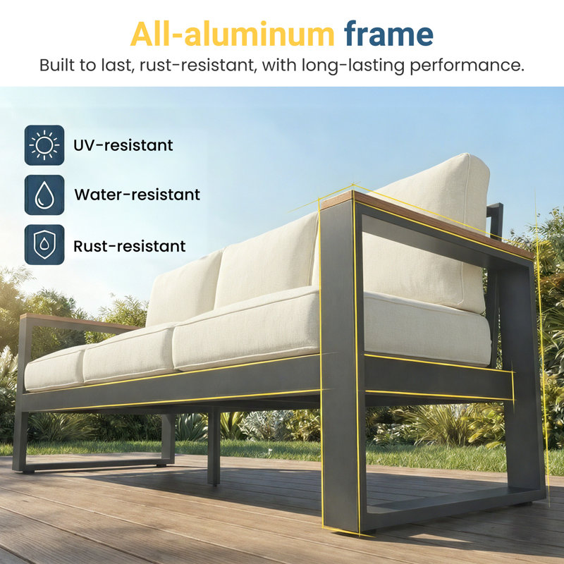 7-Person Outdoor Furniture Set, Beige