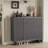 31.6" Fluted Door Shoe Cabinet, 5-Tier Entryway Storage Bench with Adjustable Shelves-221428762-234608851