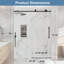 Porte de douche coulissante sans cadre de 43 à 48 po x H 76 po en bronze huilé avec verre trempé transparent de 1/4 po