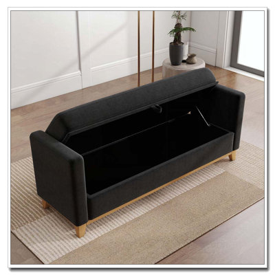 Solid Wood Upholstered Bench