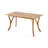 Outdoor 59 Inch Rectangular Solid Wood Table Dining Table,Teak Finish