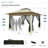 12x12 Outdoor Pop Up Canopy with Mosquito Netting Patio Tent Backyard Canopy with 2-Tiered Vented Top 3 Adjustable Height-98929120