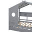 Lit double pleine grandeur avec lit gigogne et tablette de rangement-797832077