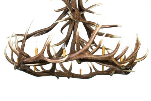 Lustree roue de wagon à style bougie 12 lumières elk Adaline