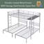 Lit superposé simple au-dessus de simple au-dessus de double avec tablettes Adaidh par Isabelle & Max ™-2028770128