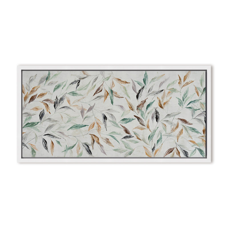 Nature Inspired "Kaleidoscope Fall" Canvas Wall Art By , 8" H x 16" W, Framed Print, Brown