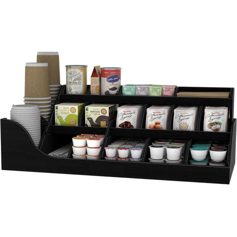 Wooden Countertop Pods Holder with Drawer