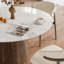 Ensemble de table de salle à manger à piédestal de taille moyenne avec chaises ergonomiques en similicuir-130030579-130030583-130030584