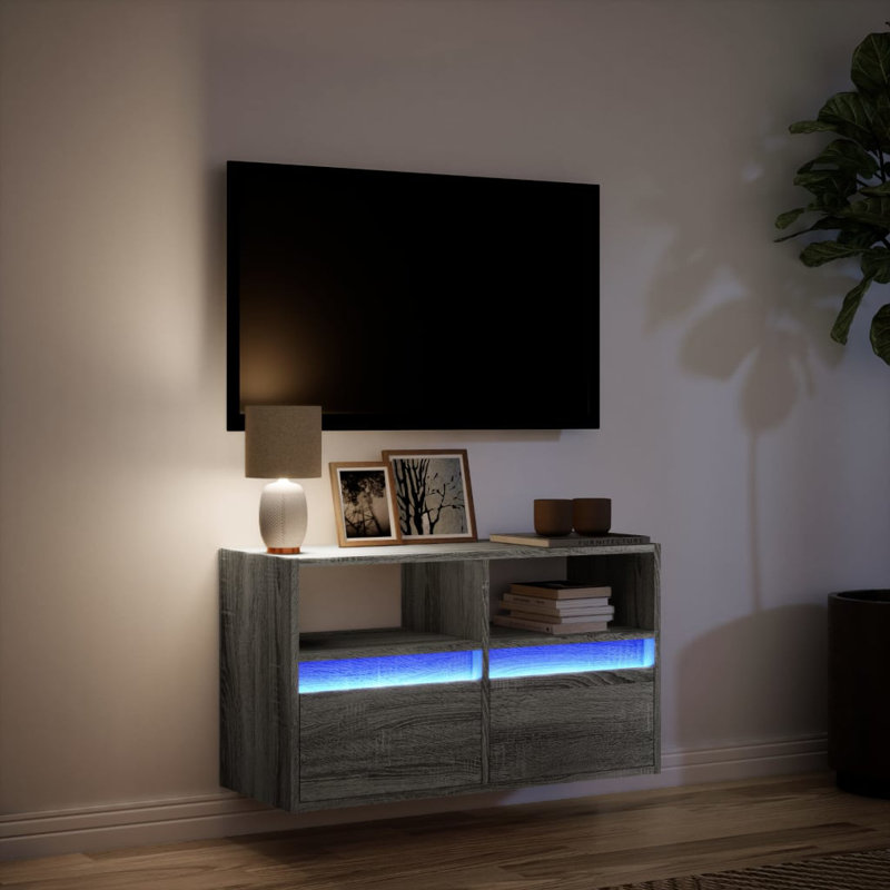 Dallton Unfinished TV Stand, 80cm, Grey Sonoma