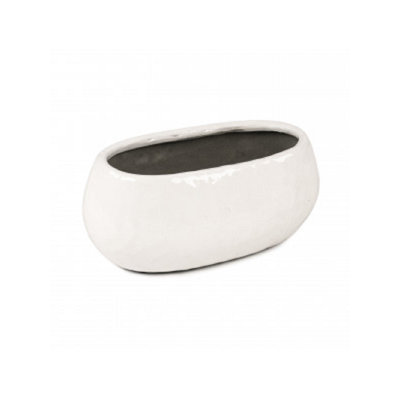 Vase blanc texturé