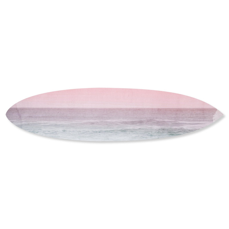 Oliver Gal Dream Ocean View Surfboard Landscape & Nature - Die-Cut Acrylic Glass Wall Art Sculpture