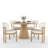 Mid Century Wooden Round Pedestal Dining Table Sets-938776558-922750558-938776556