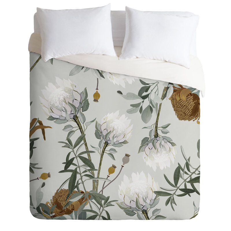 Polyester Floral Duvet Cover, Twin Duvet Cover + 1 Sham