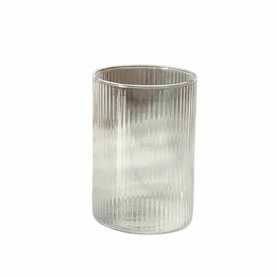 Tasse à thé rayée à double couche en verre borosilicaté, tasse de thé à la maison, tasse de café au bureau, chandelier en verre
