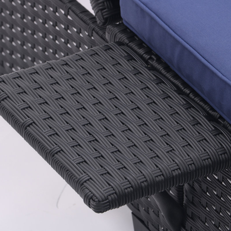 Chaise longue d'extérieur en tissu Taishi