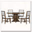 Ensemble de salle à manger extensible 5 pièces avec chaises rembourrées Farmhouse (brun)-1375675495