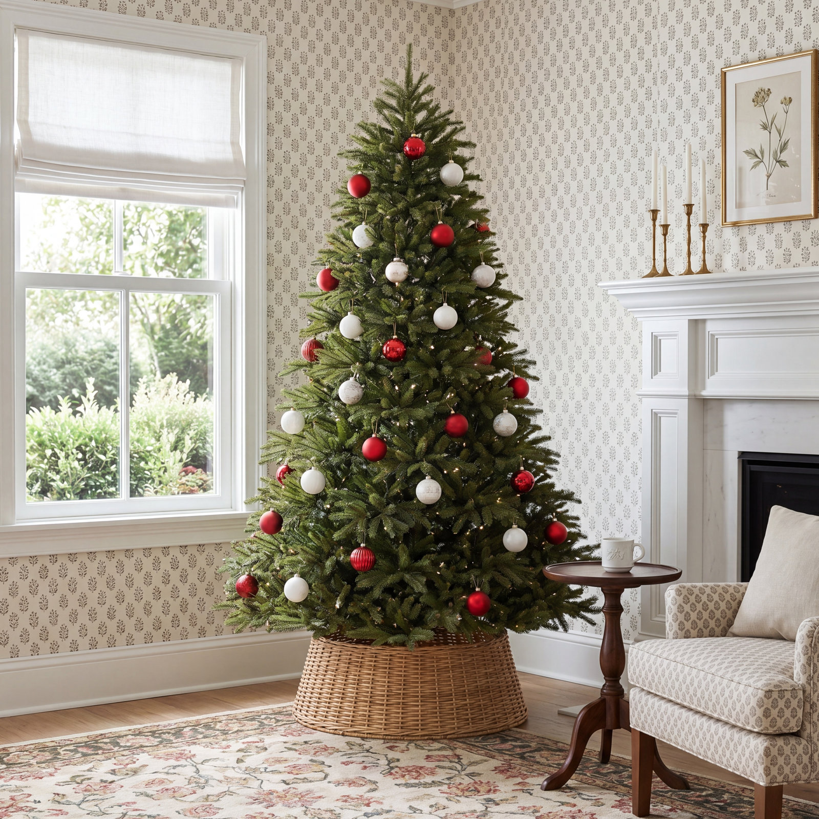Jersey Flocked 10' Pre-Lit Fir Christmas Tree, 7.5'